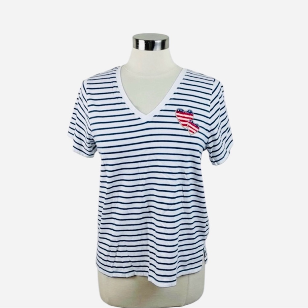 Cynthia Rowley Women’s Red White & Blue T-Shirt NWT Size M